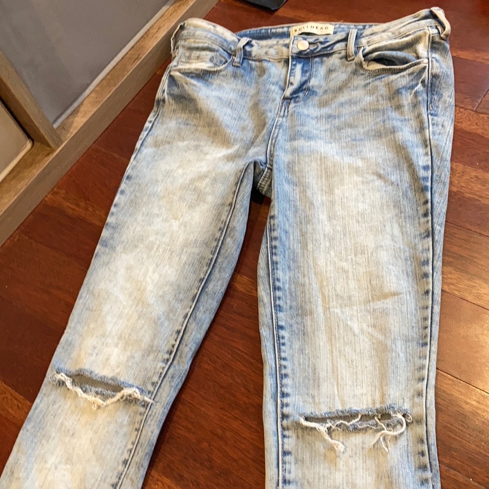 Mid rise denim jeans